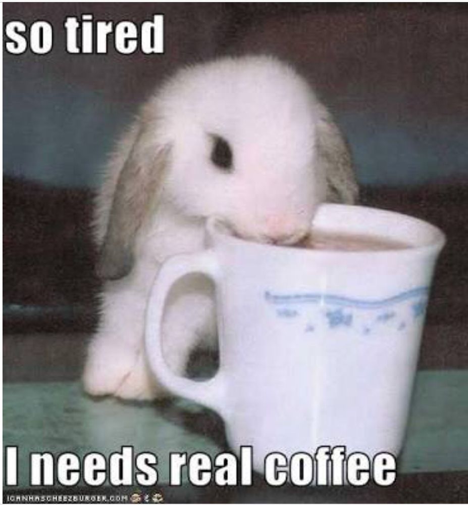 I know I will feel better after a real coffee - yes